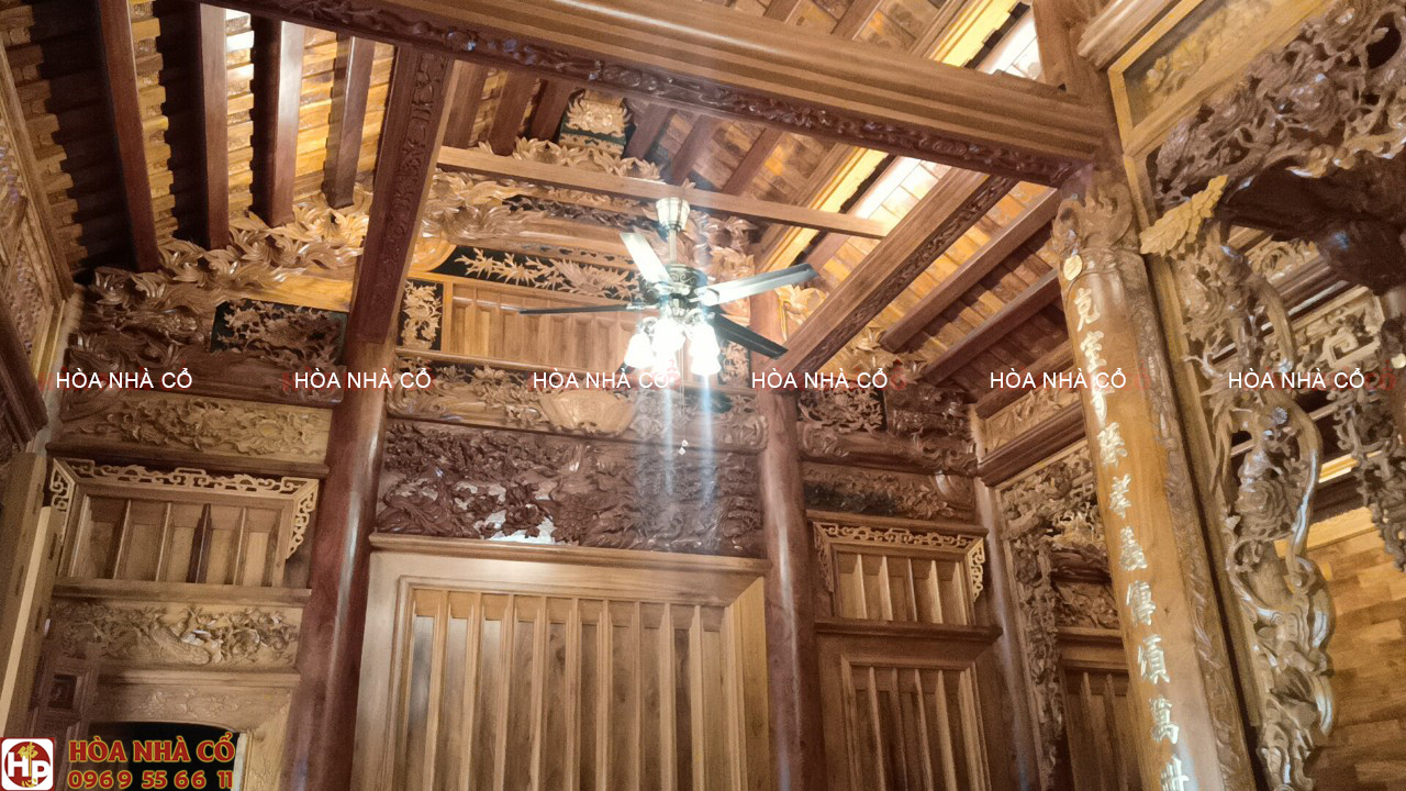 Nhà 3 gian có vách đổ vỏ măng