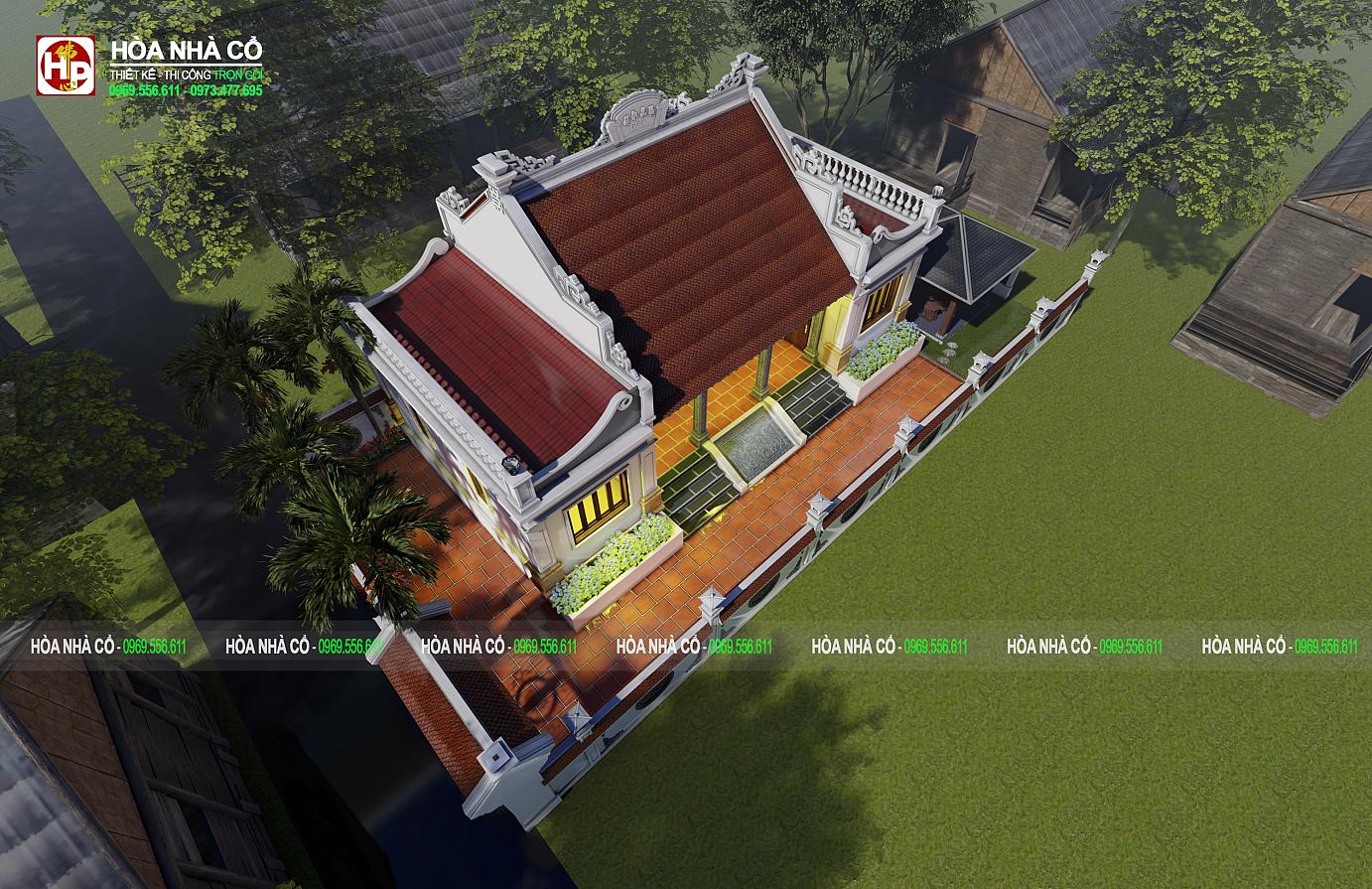 Mẫu thiết kế nhà 5 gian có 2 buồng lồi